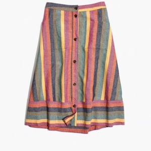 Madewell Rainbow Midi Skirt